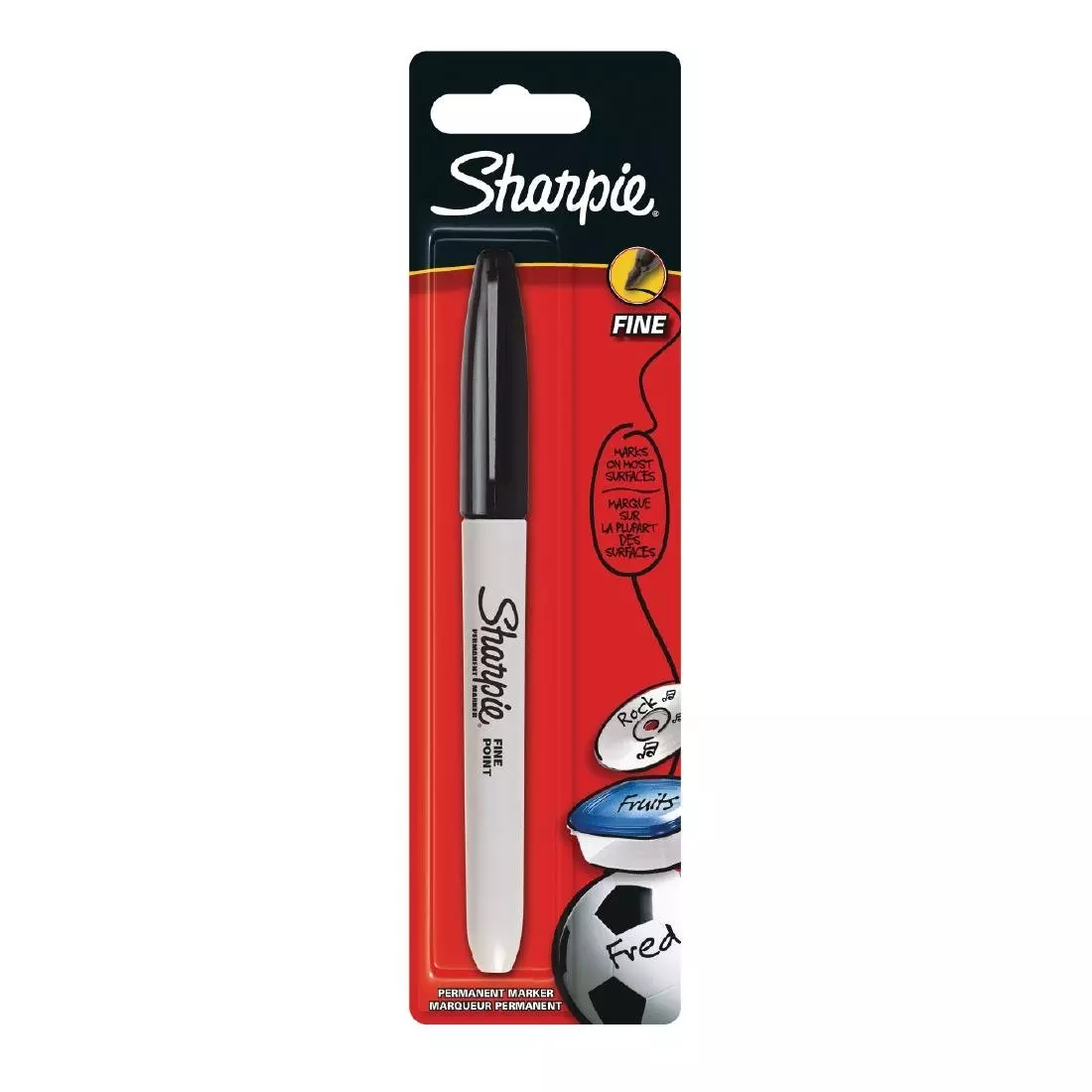 Een Sharpie fijne permanente marker zwart koop je bij ShopXPress