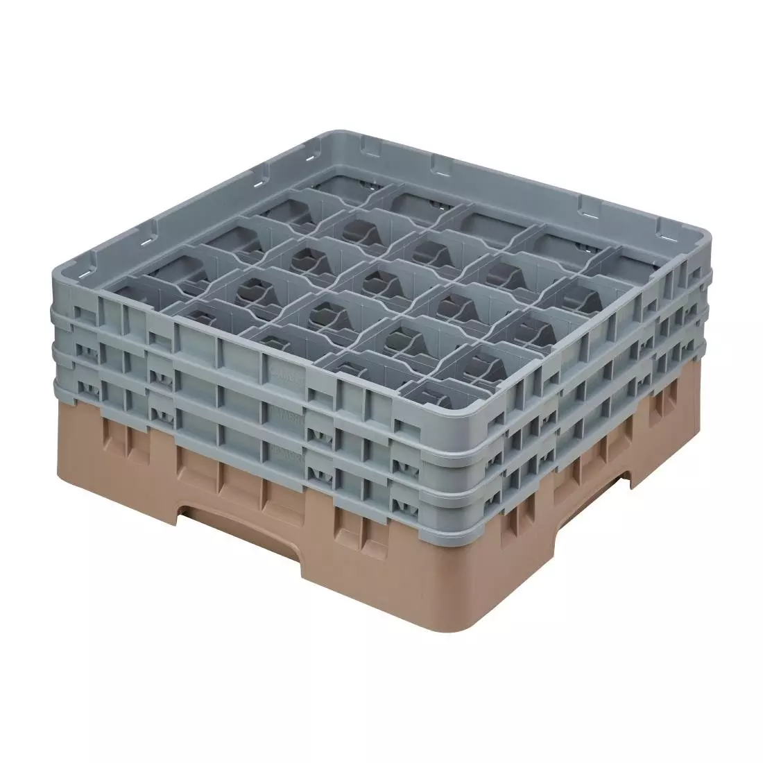 Een Cambro Camrack vaatwaskorf met 25 compartimenten max. glashoogte 17,4cm koop je bij ShopXPress