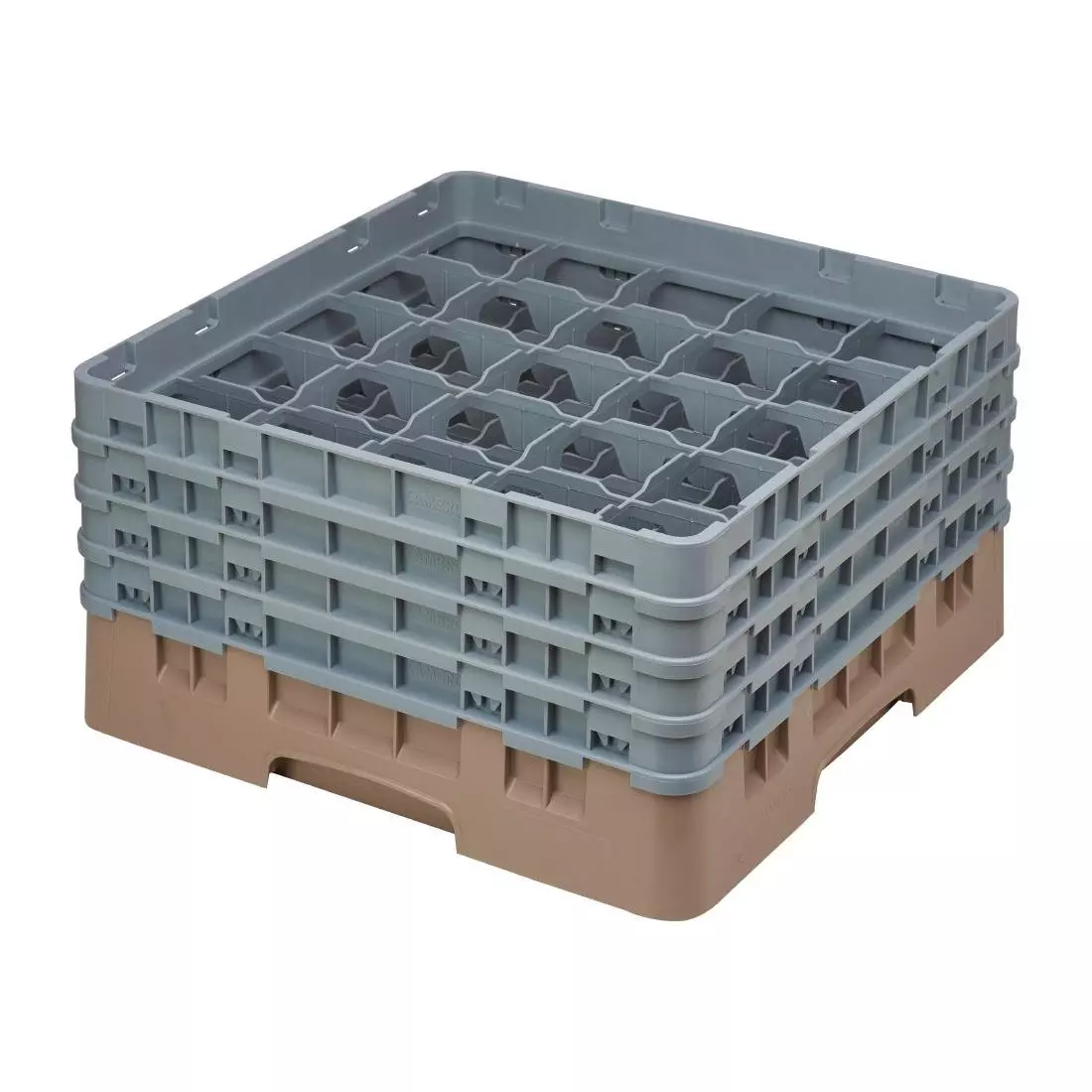 Een Cambro Camrack vaatwaskorf met 25 compartimenten max. glashoogte 21,5cm koop je bij ShopXPress