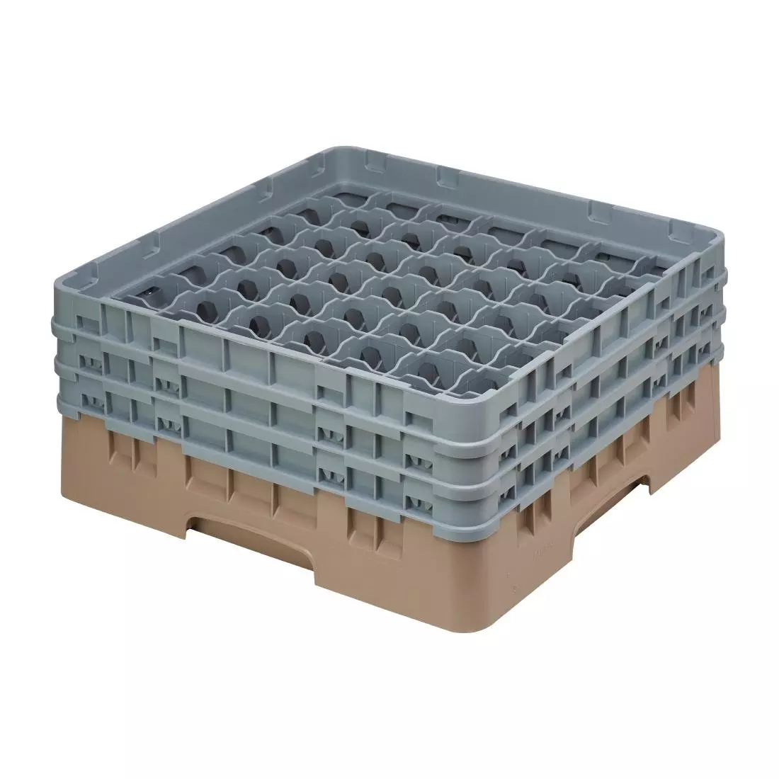 Een Cambro Camrack vaatwaskorf met 49 compartimenten max. glashoogte 17,4cm koop je bij ShopXPress