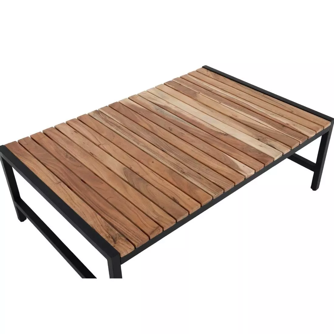 Een Bolero lage salontafel van staal en acacia, 1200x800 mm koop je bij ShopXPress