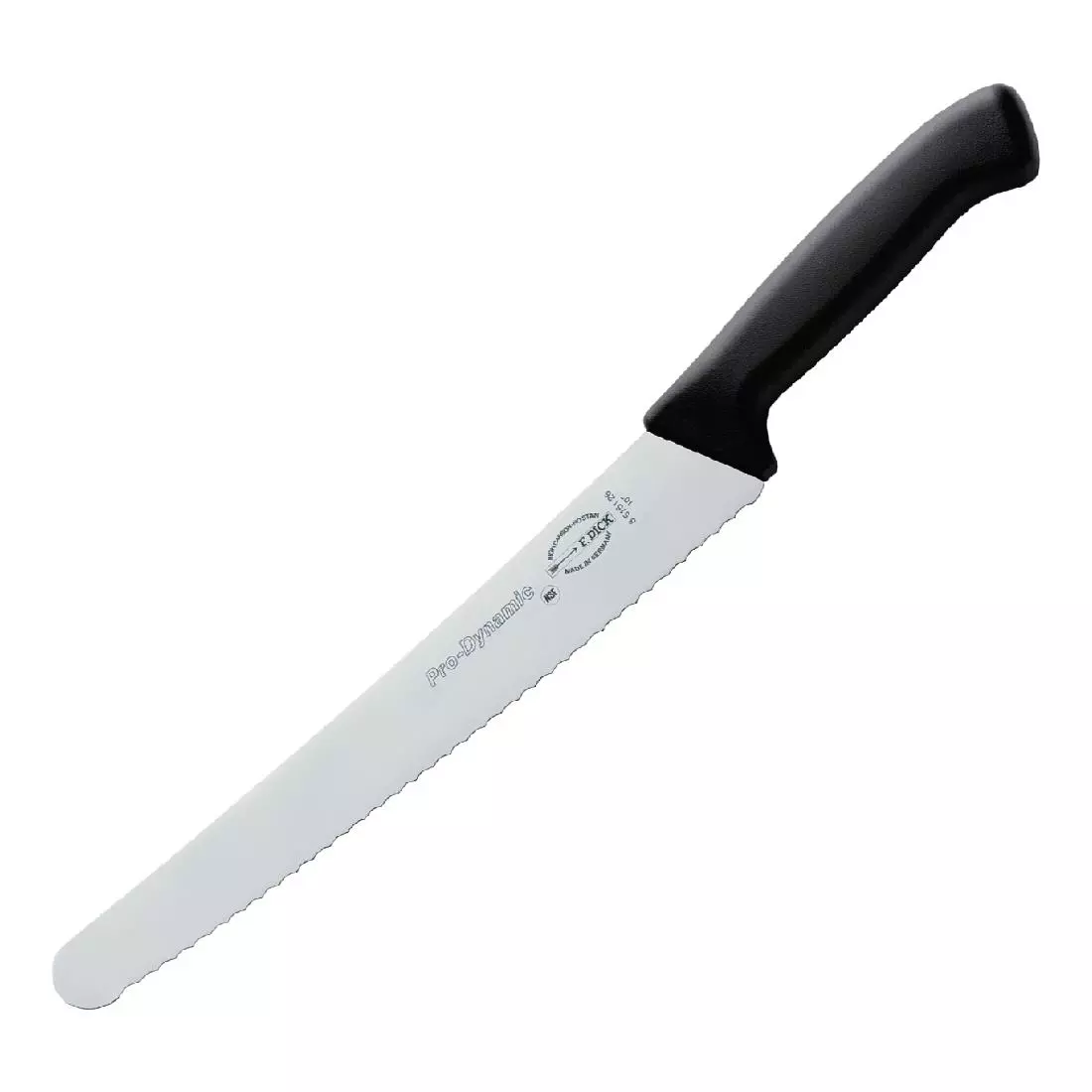 Een Dick Pro Dynamic HACCP gekarteld bakkersmes zwart 25,5cm koop je bij ShopXPress