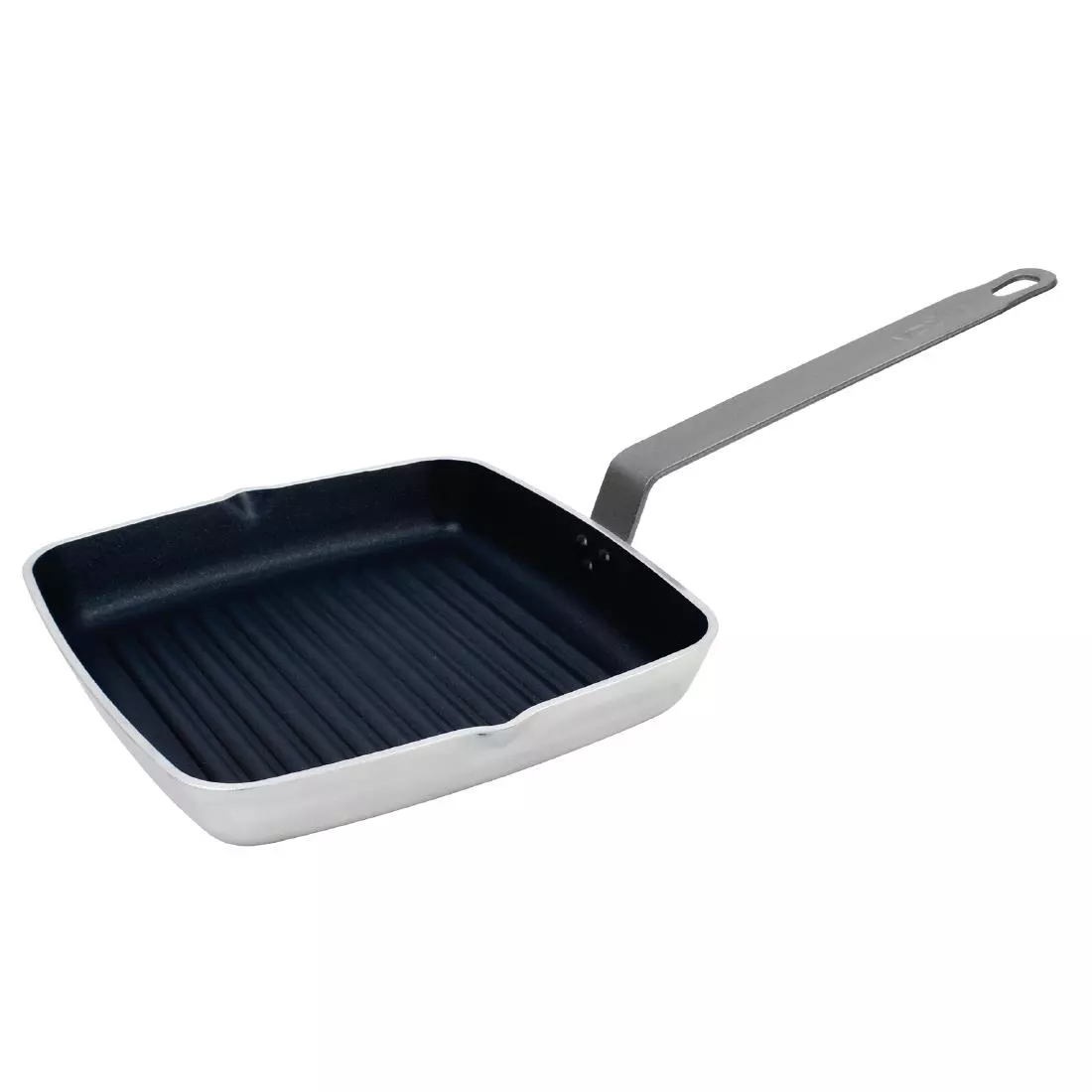 Een Vogue aluminium vierkante anti-aanbak teflon geribbelde grillpan 24cm koop je bij ShopXPress