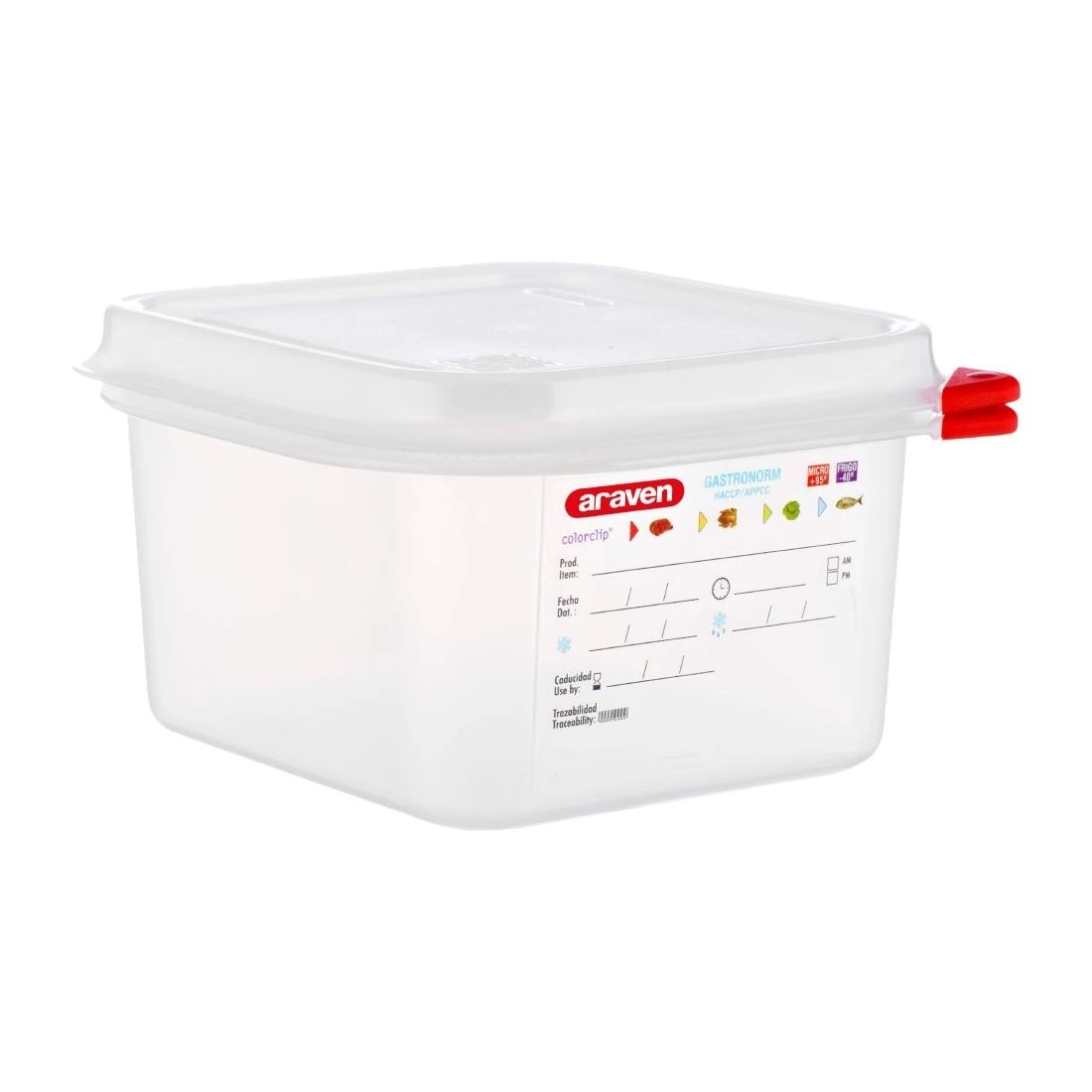 Een Araven GN 1/6 voedseldoos met deksel 1,7L (4 stuks) koop je bij ShopXPress