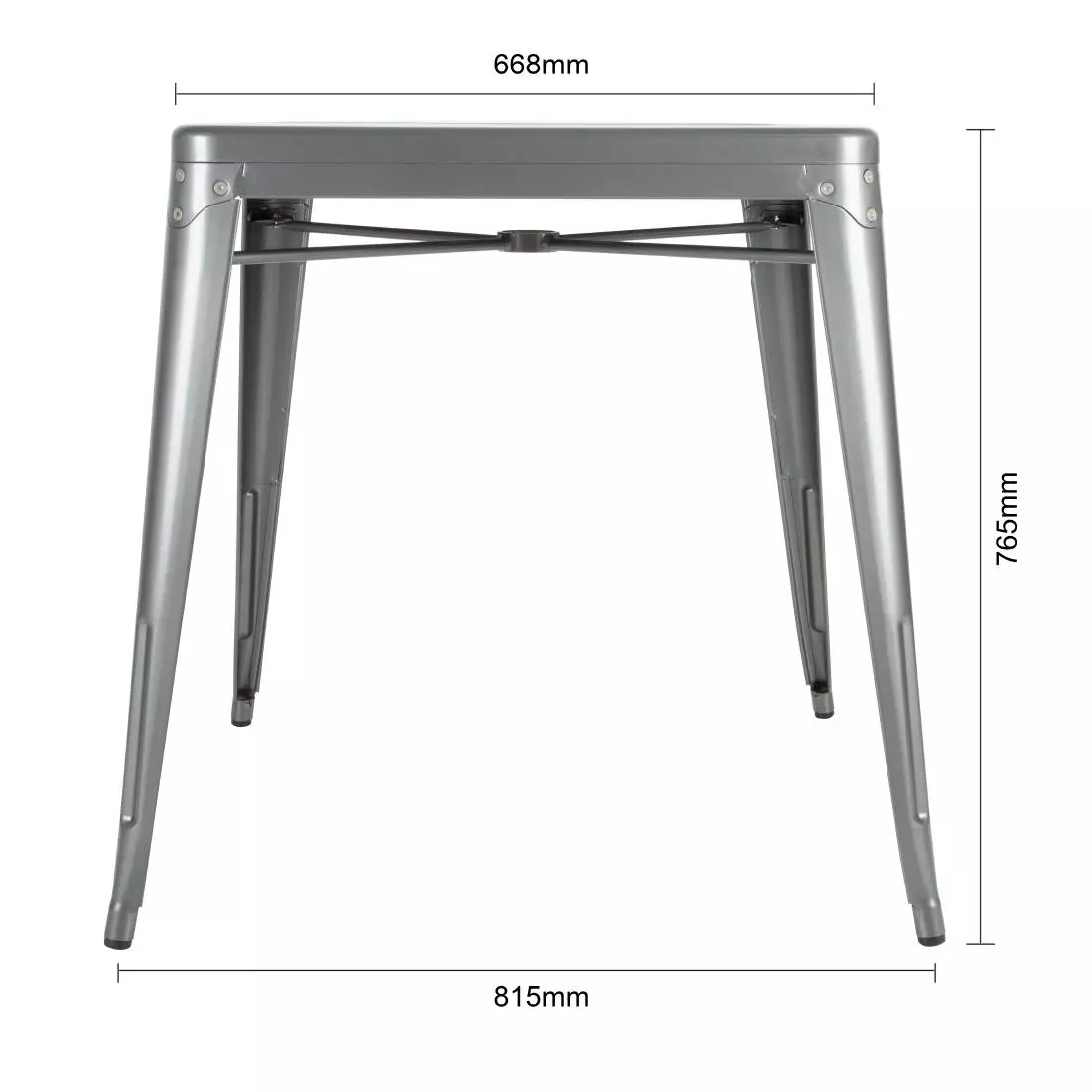 Een Bolero Bistro vierkante tafel grijs 66cm koop je bij ShopXPress