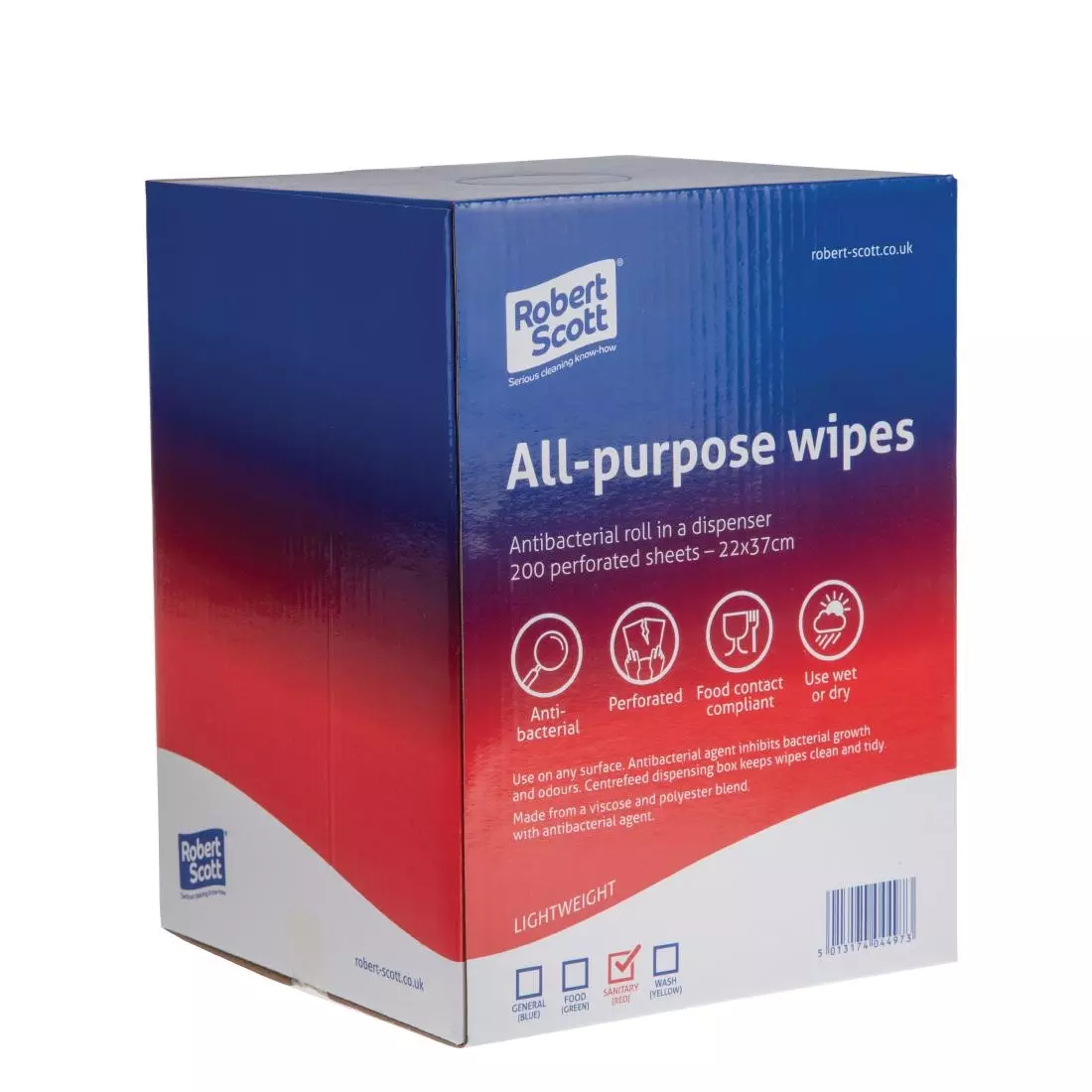 Een Jantex multifunctionele antibacteriële doekjes rood (200 stuks) koop je bij ShopXPress