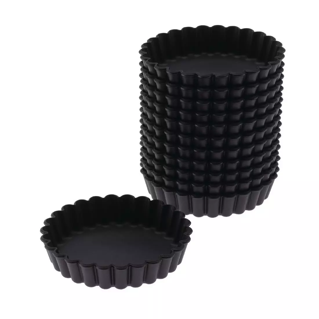 Een Matfer Bourgeat Exoglass geribbelde vormpjes 10cm (12 stuks) koop je bij ShopXPress