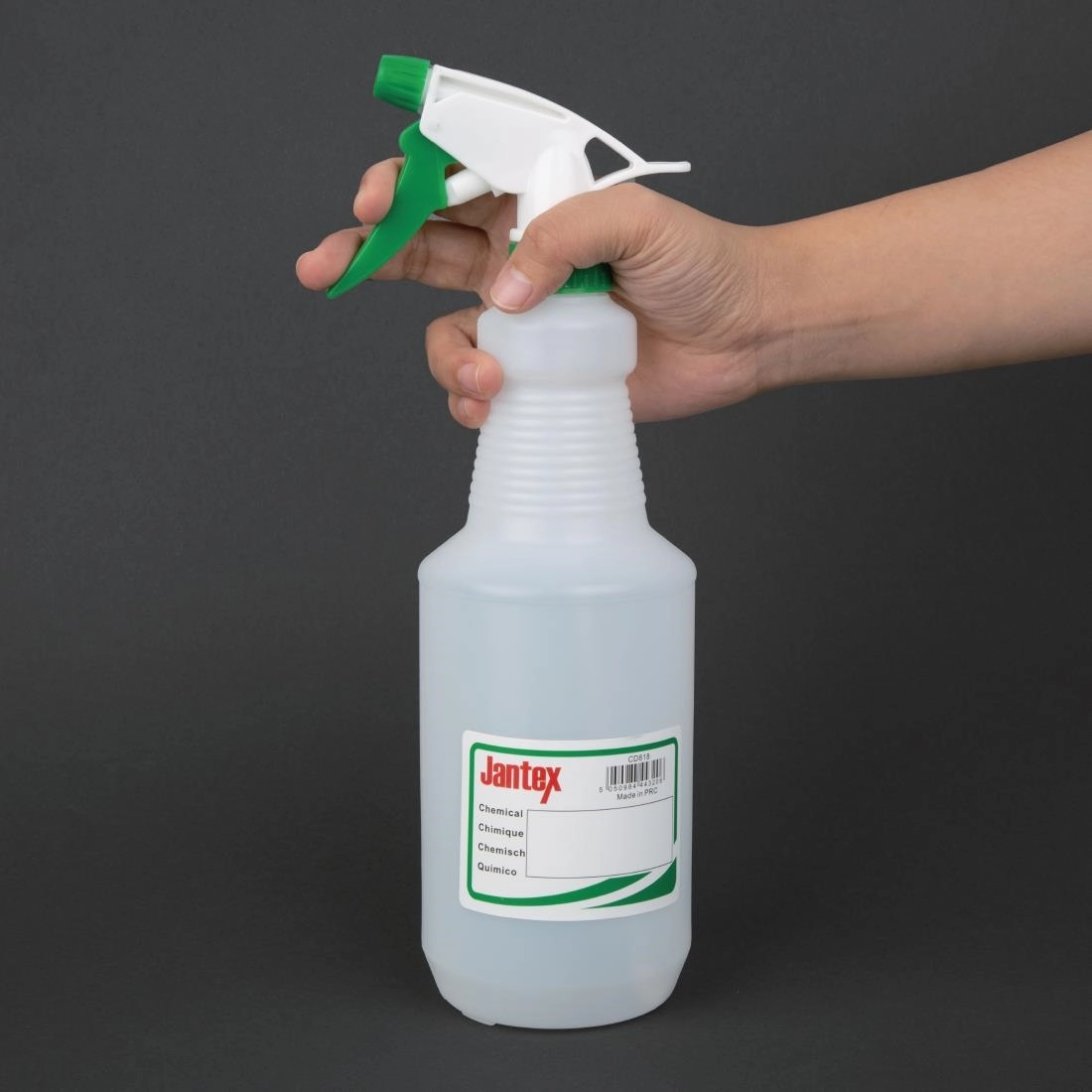 Een Jantex kleurcode sprayfles groen 750ml koop je bij Supplierz BV