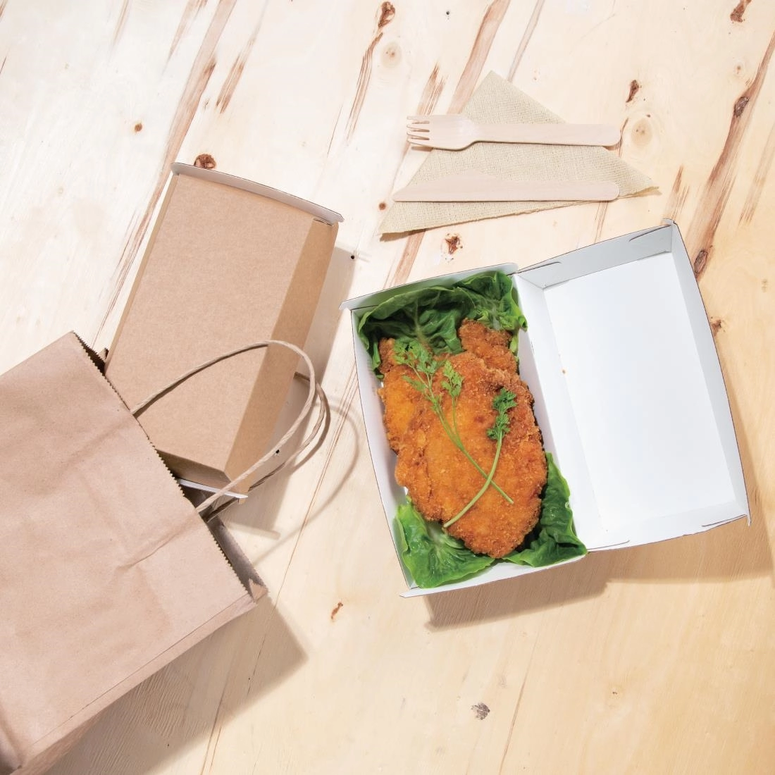 Een Fiesta Compostable composteerbare hamburgerdoosjes kraft klein 172mm (200 stuks) koop je bij Supplierz BV