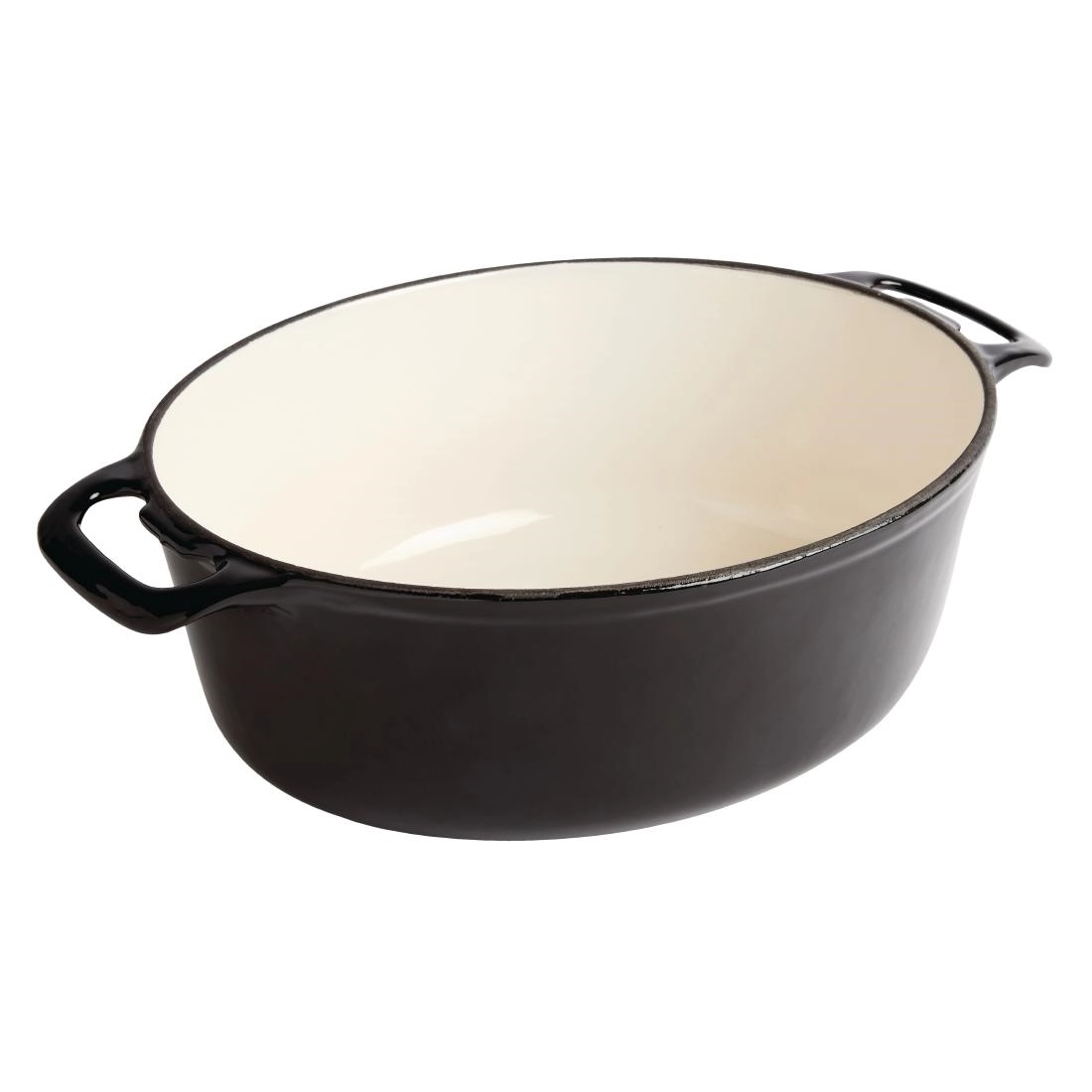 Een Vogue ovale inductie braadpan zwart 6L koop je bij Supplierz BV