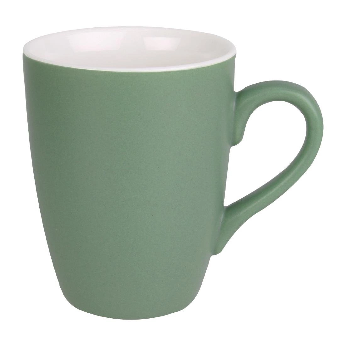 Vous pouvez acheter un Mug pastel mat en porcelaine Olympia vert 320ml chez Supplierz BV