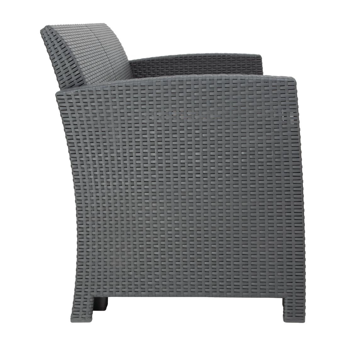 Vous pouvez acheter un Ensemble fauteuils et table en rotin PP Bolero gris chez Supplierz BV