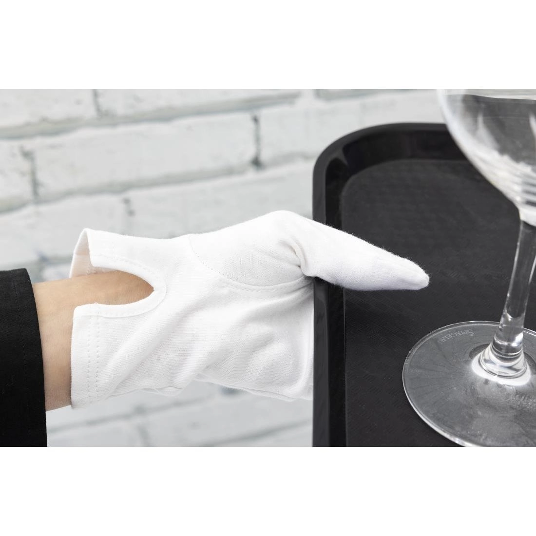 Vous pouvez acheter un Gants de service pour homme blancs S/M chez Supplierz BV