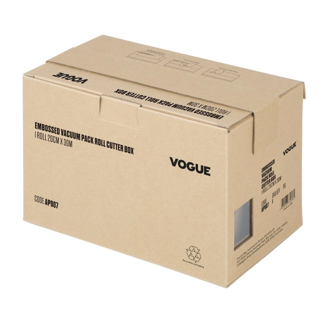 Een Vogue Vacuümverpakkingsrol Met Snijbox (Reliëf) 200 mm Breed koop je bij Supplierz BV