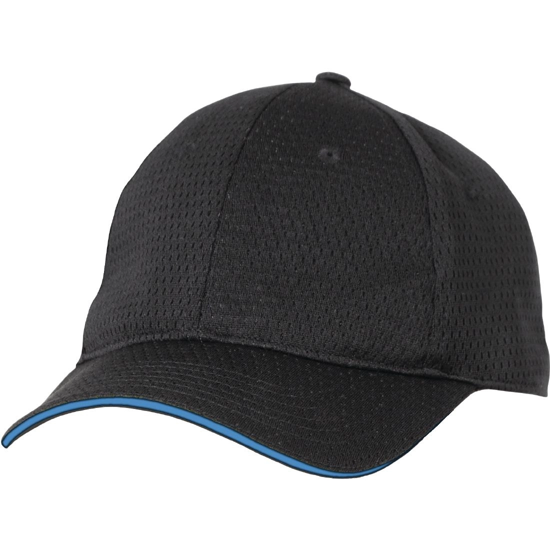 Een Chef Works Cool Vent baseball cap zwart en blauw koop je bij Supplierz BV