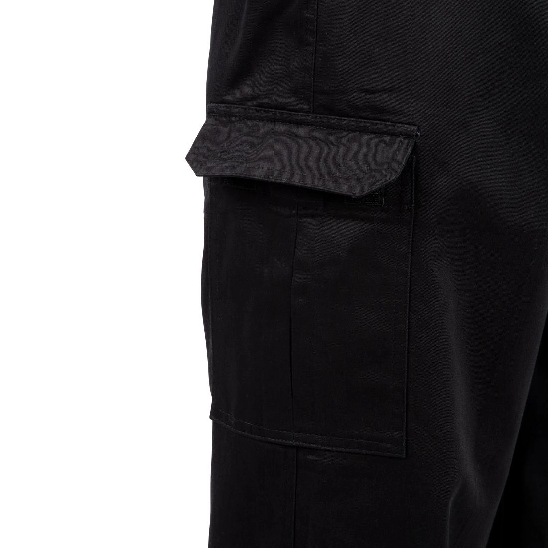 Een Chef Works unisex slim fit cargo broek zwart L koop je bij Supplierz BV