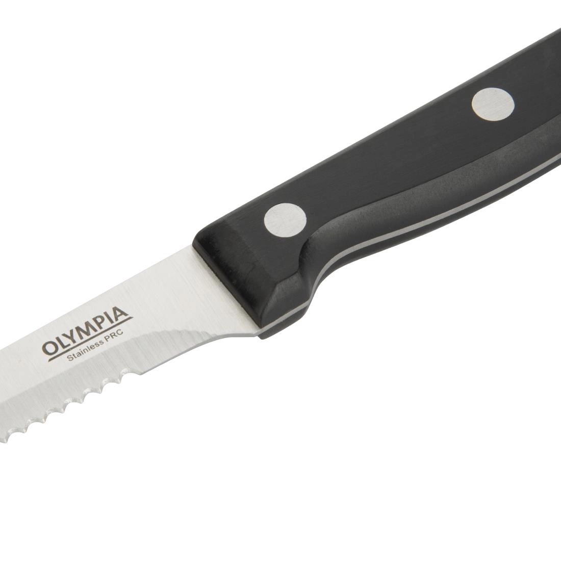 Een Olympia steakmessen zwart heft 21,5cm (12 stuks) koop je bij Supplierz BV