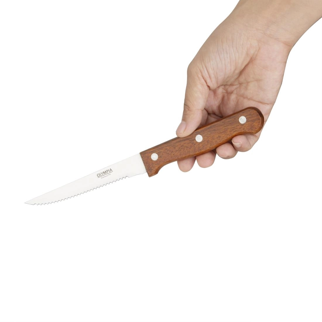 Sie können einen Olympia Steakmesser mit Holzgriff 11,5cm (12 Stück) bei Supplierz BV kaufen