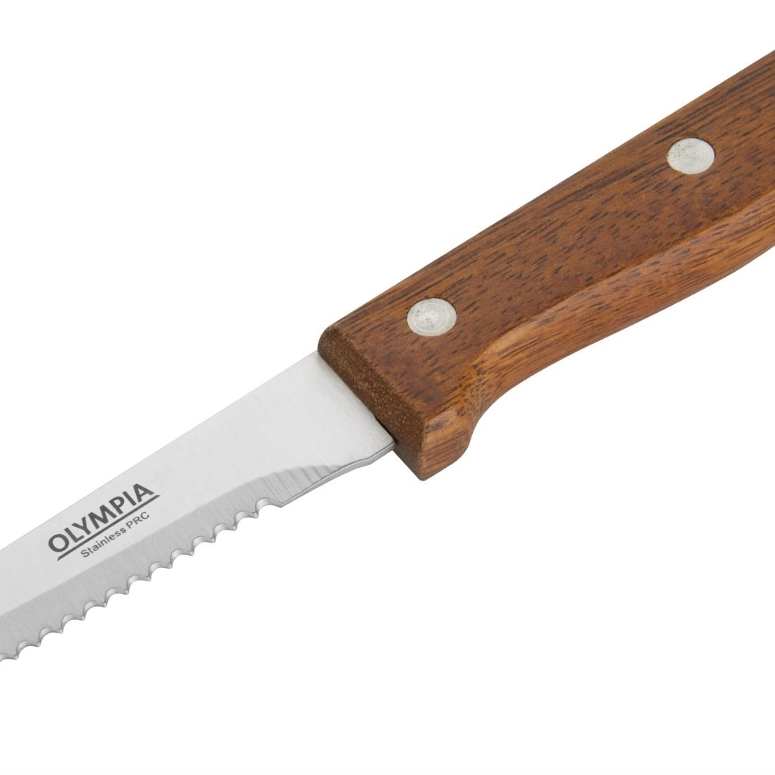 Sie können einen Olympia Steakmesser mit Holzgriff 11,5cm (12 Stück) bei Supplierz BV kaufen