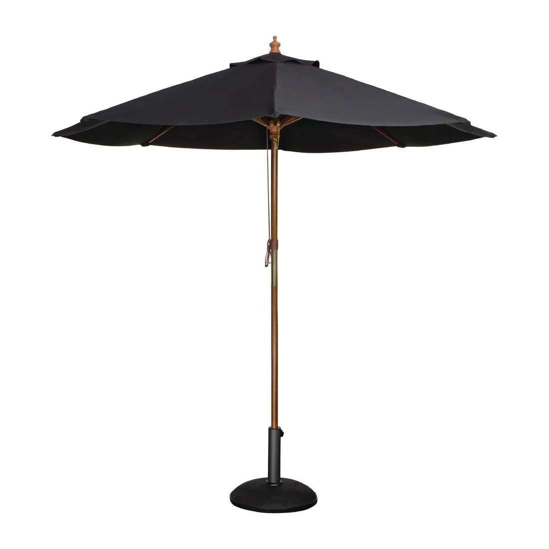 Een Bolero ronde parasol zwart 2,5 meter koop je bij Supplierz BV