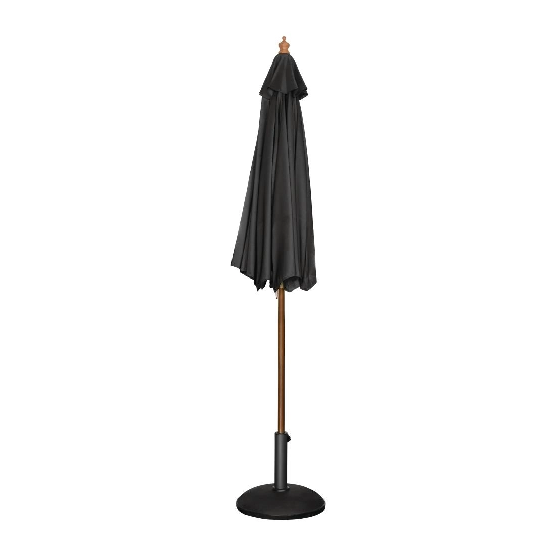 Een Bolero ronde parasol zwart 2,5 meter koop je bij Supplierz BV