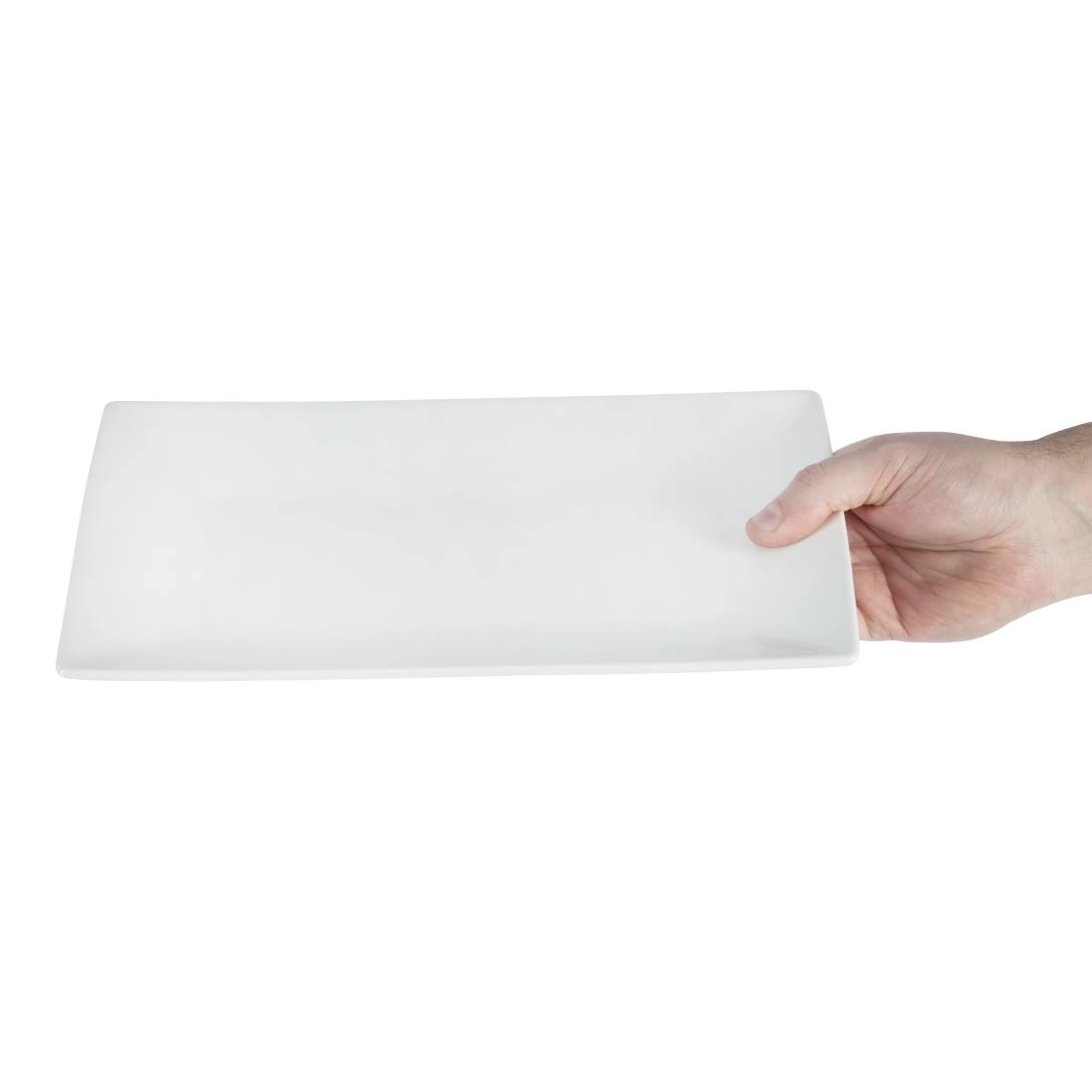 Vous pouvez acheter un Plat rectangulaire de service 310 x 180mm Olympia (Lot de 2) chez Supplierz BV