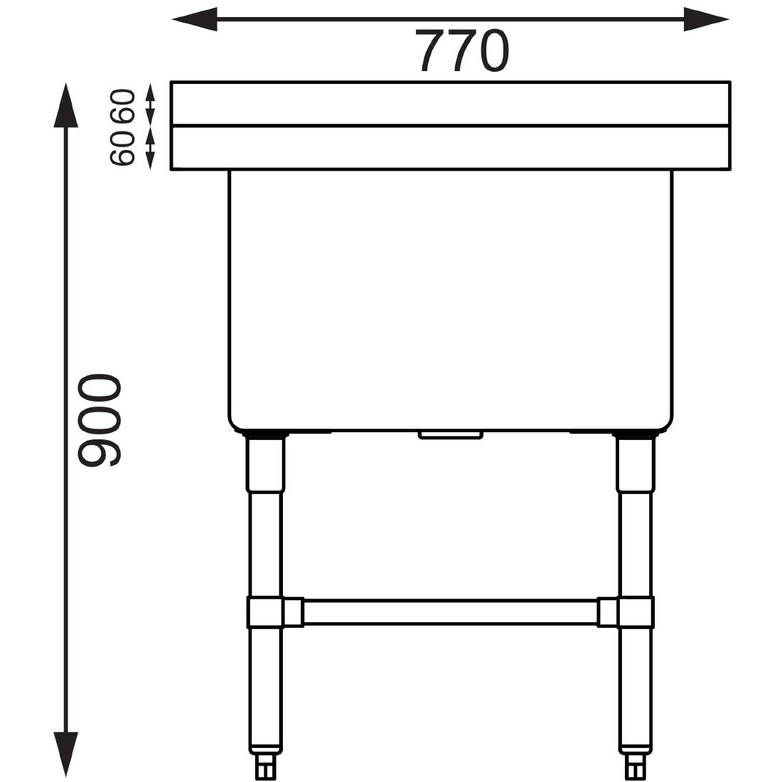 Sie können einen Vogue tiefer Spültisch 77cm lang bei Supplierz BV kaufen