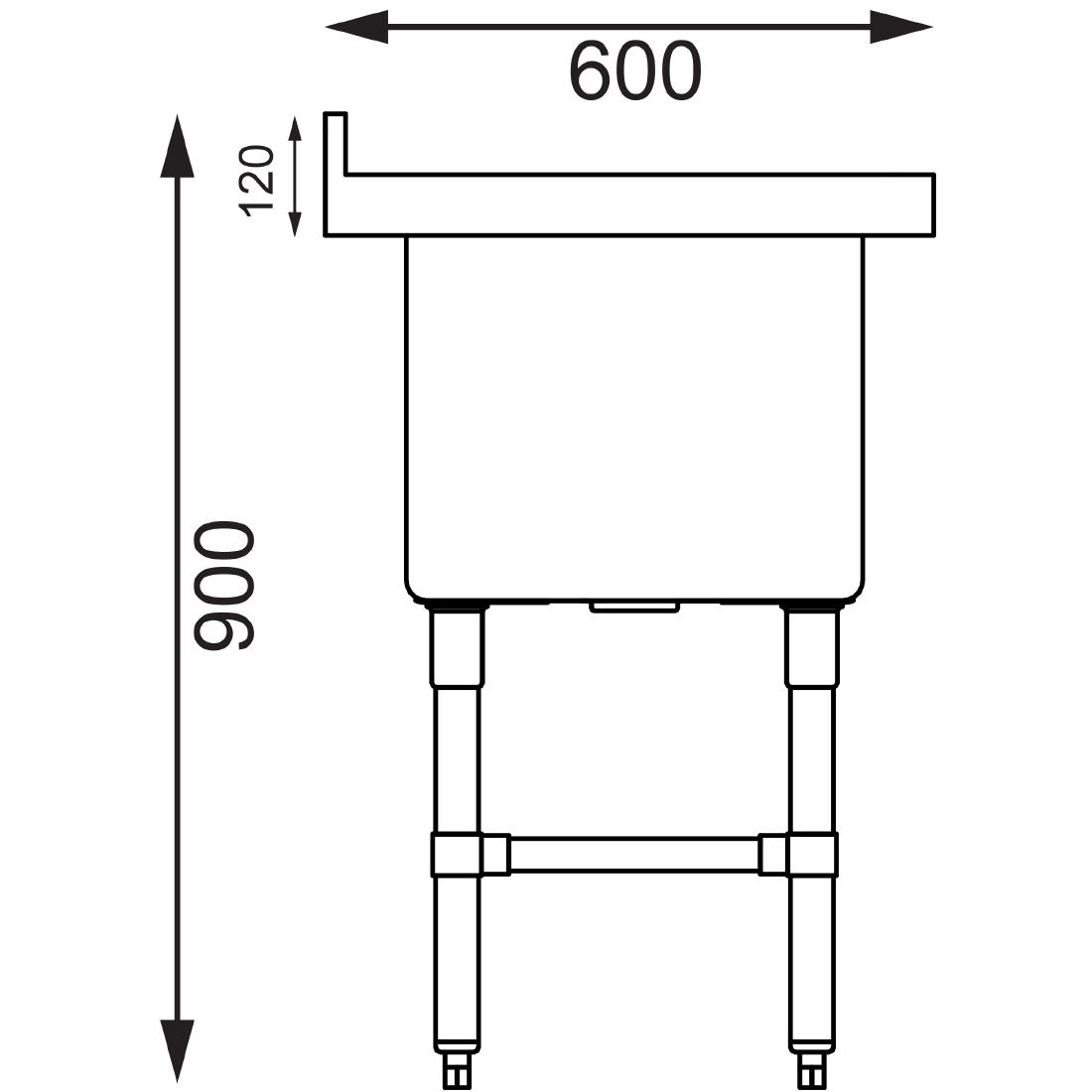 Sie können einen Vogue tiefer Spültisch 77cm lang bei Supplierz BV kaufen