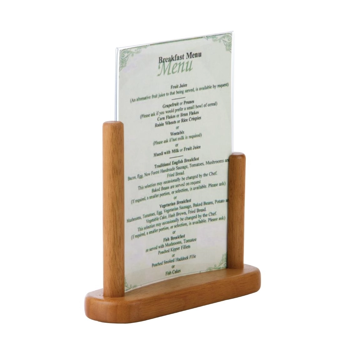 Vous pouvez acheter un Porte-menu de table acrylique avec cadre en bois Securit teck A5 chez Supplierz BV