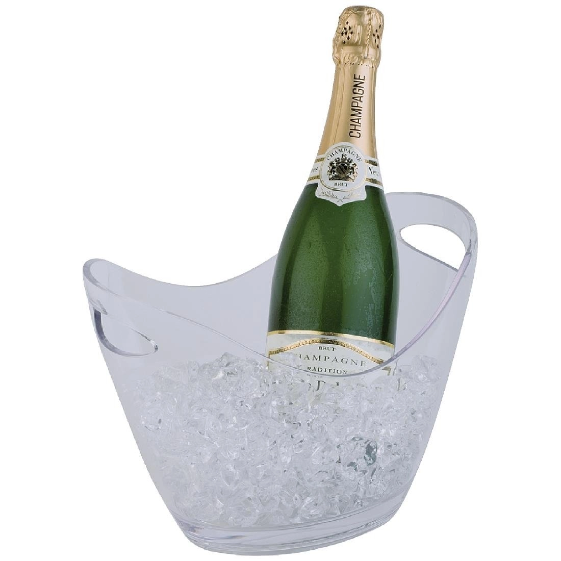 Een APS acryl champagne bowl klein transparant koop je bij Supplierz BV