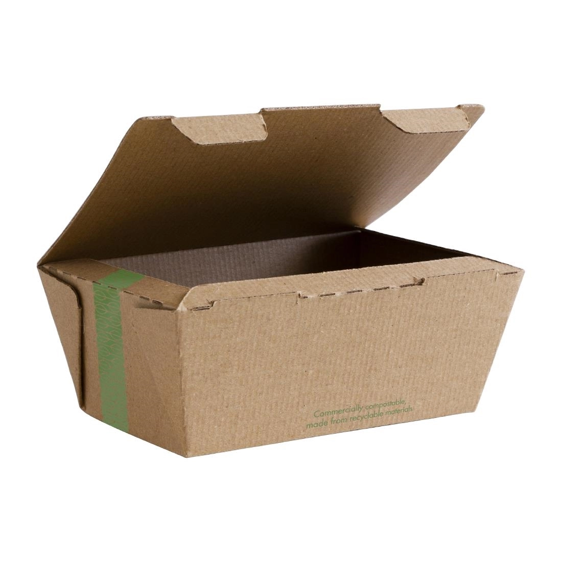 Een Vegware composteerbare ribkartonnen bakjes medium 60(H)x 150(B)x 110(D)mm (300 stuks) koop je bij Supplierz BV