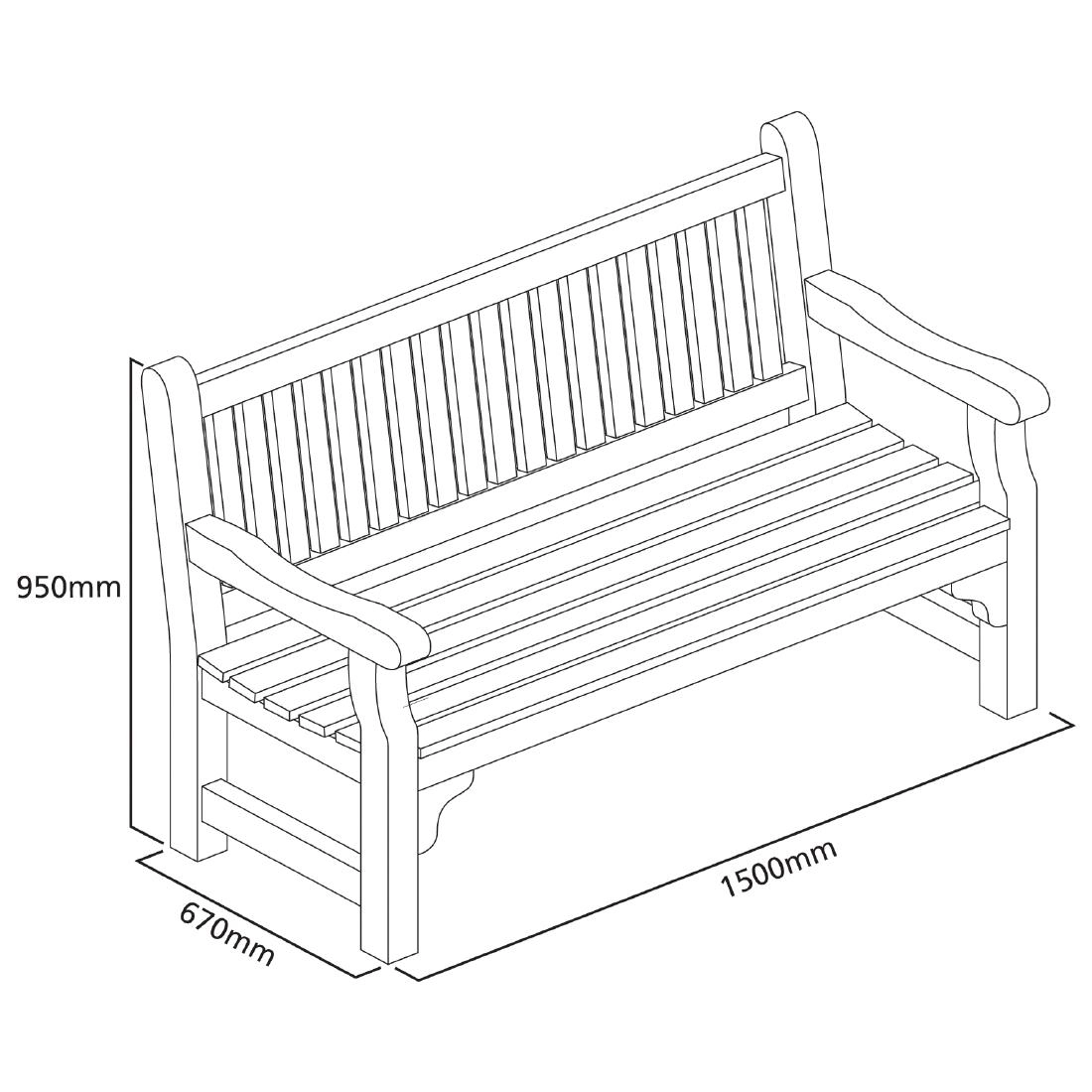 Een Rowlinson naaldhouten tuinbank koop je bij Supplierz BV