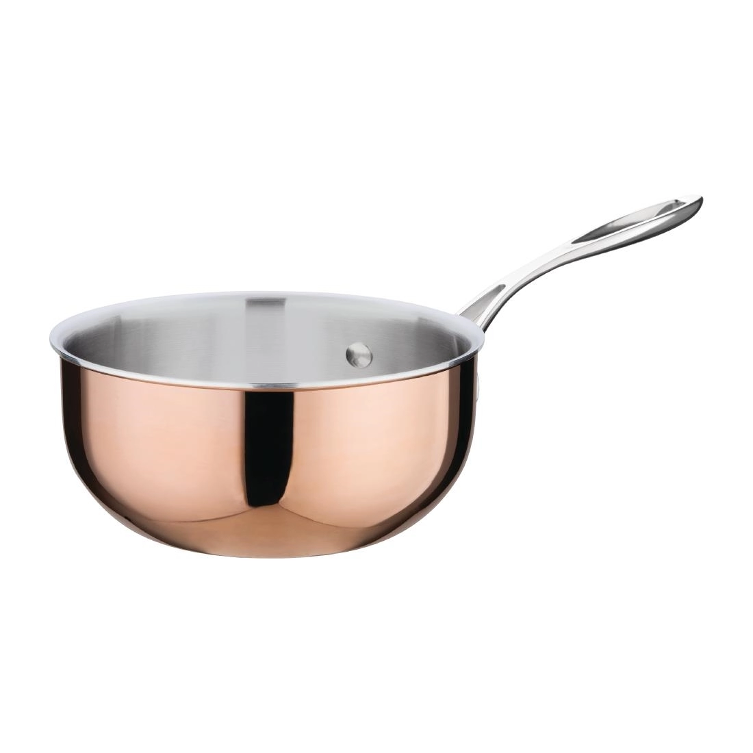 Buy your Vogue Triwall koperen inductie sauteuse conisch 20cm at Supplierz BV