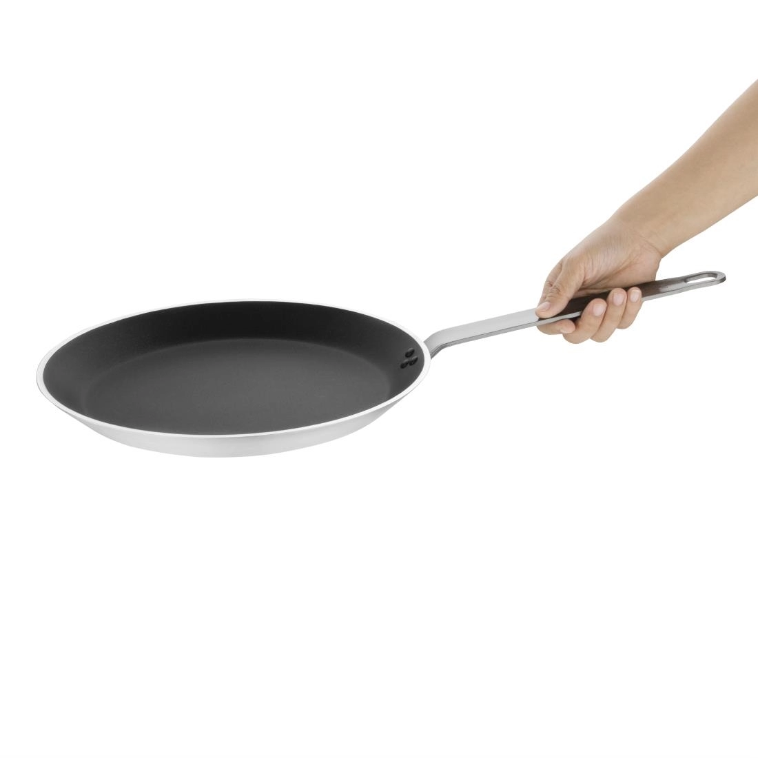 Een Vogue platinum plus geanodiseerd aluminium anti-aanbak teflon crêpepan 30cm koop je bij Supplierz BV