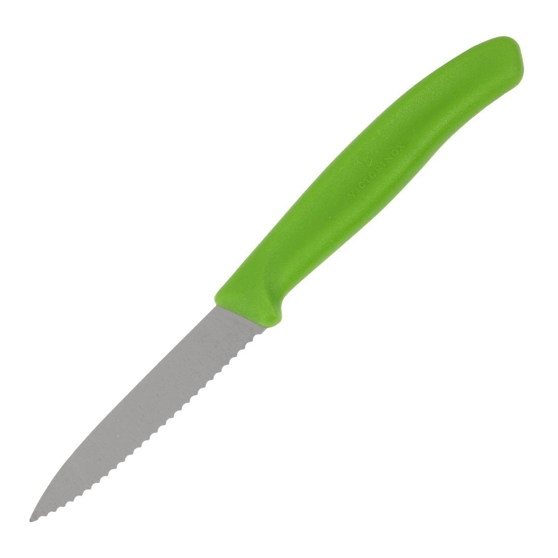 Een Victorinox gekarteld schilmesje groen 8cm koop je bij Supplierz BV