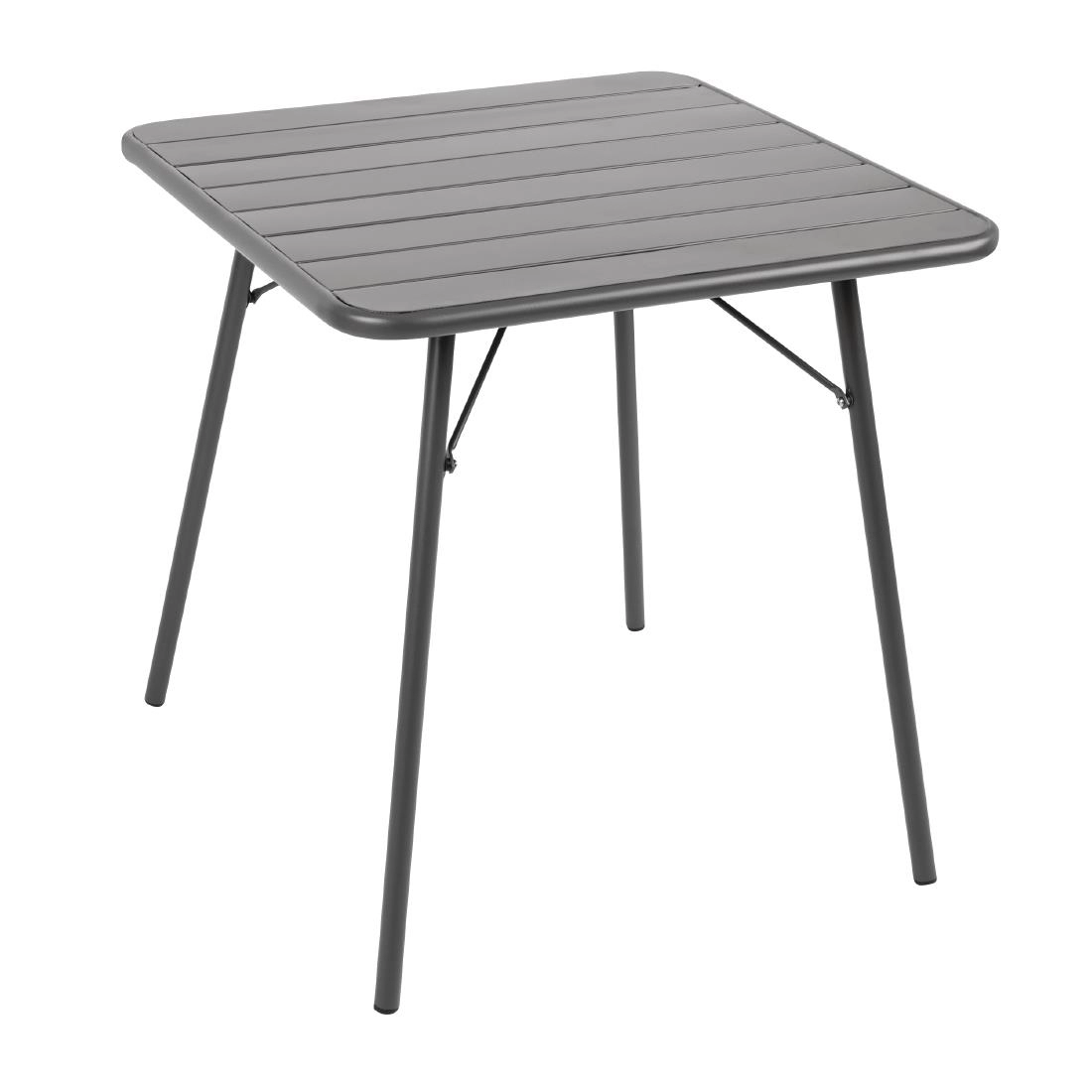 Vous pouvez acheter un Table à lattes carrée en acier Bolero 700mm grise chez Supplierz BV