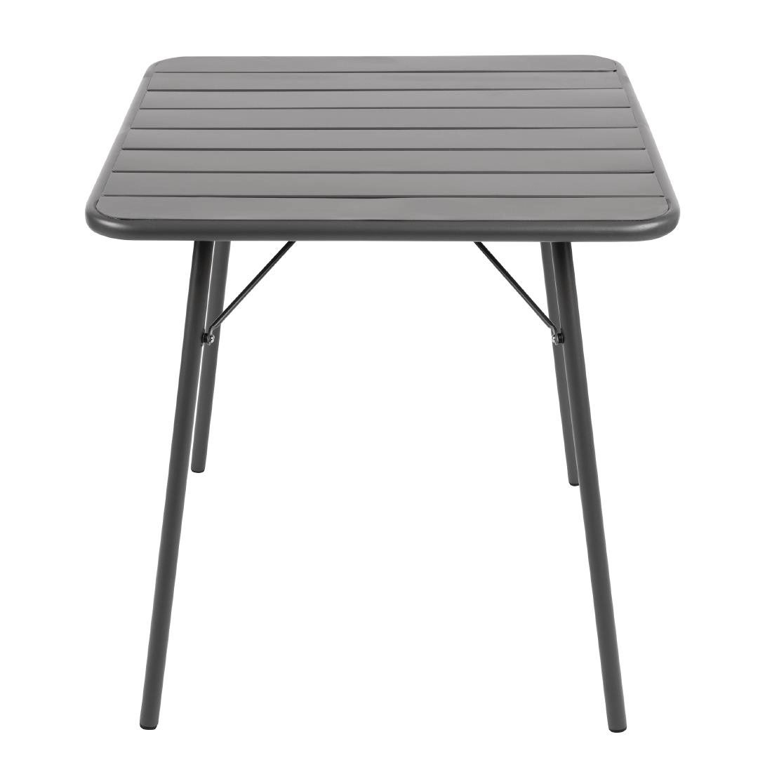 Vous pouvez acheter un Table à lattes carrée en acier Bolero 700mm grise chez Supplierz BV