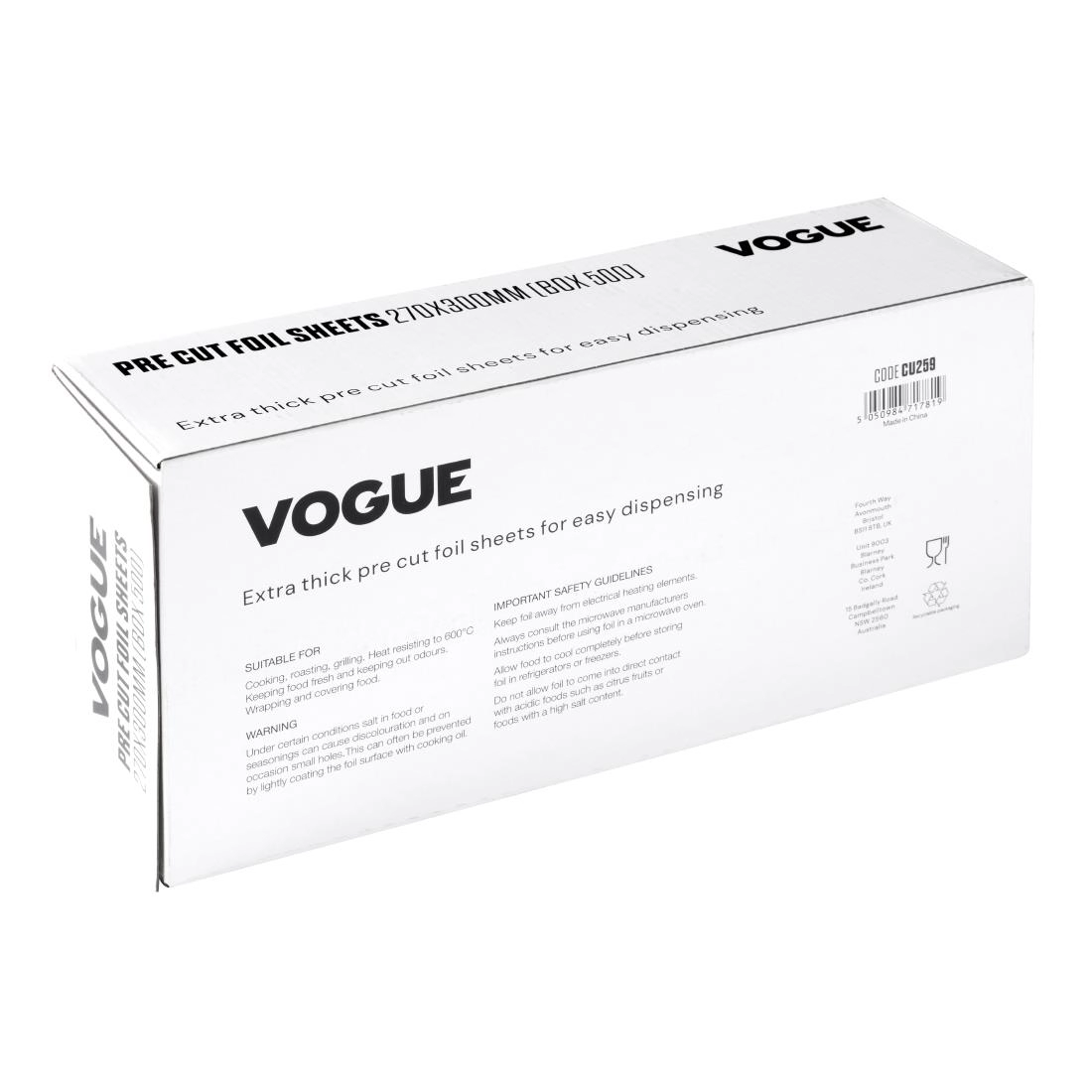 Sie können einen Vogue Alufolie Blätter zugeschnitten 270x300mm (500 Stück) bei Supplierz BV kaufen