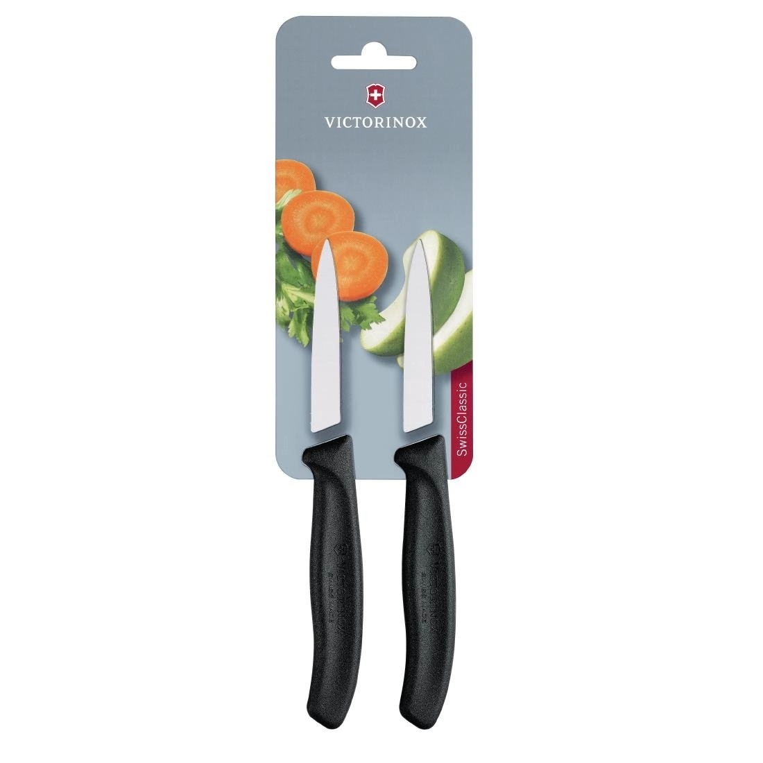 Een Victorinox Puntig Schilmesje 8cm Zwart (Pak van 2) koop je bij Supplierz BV