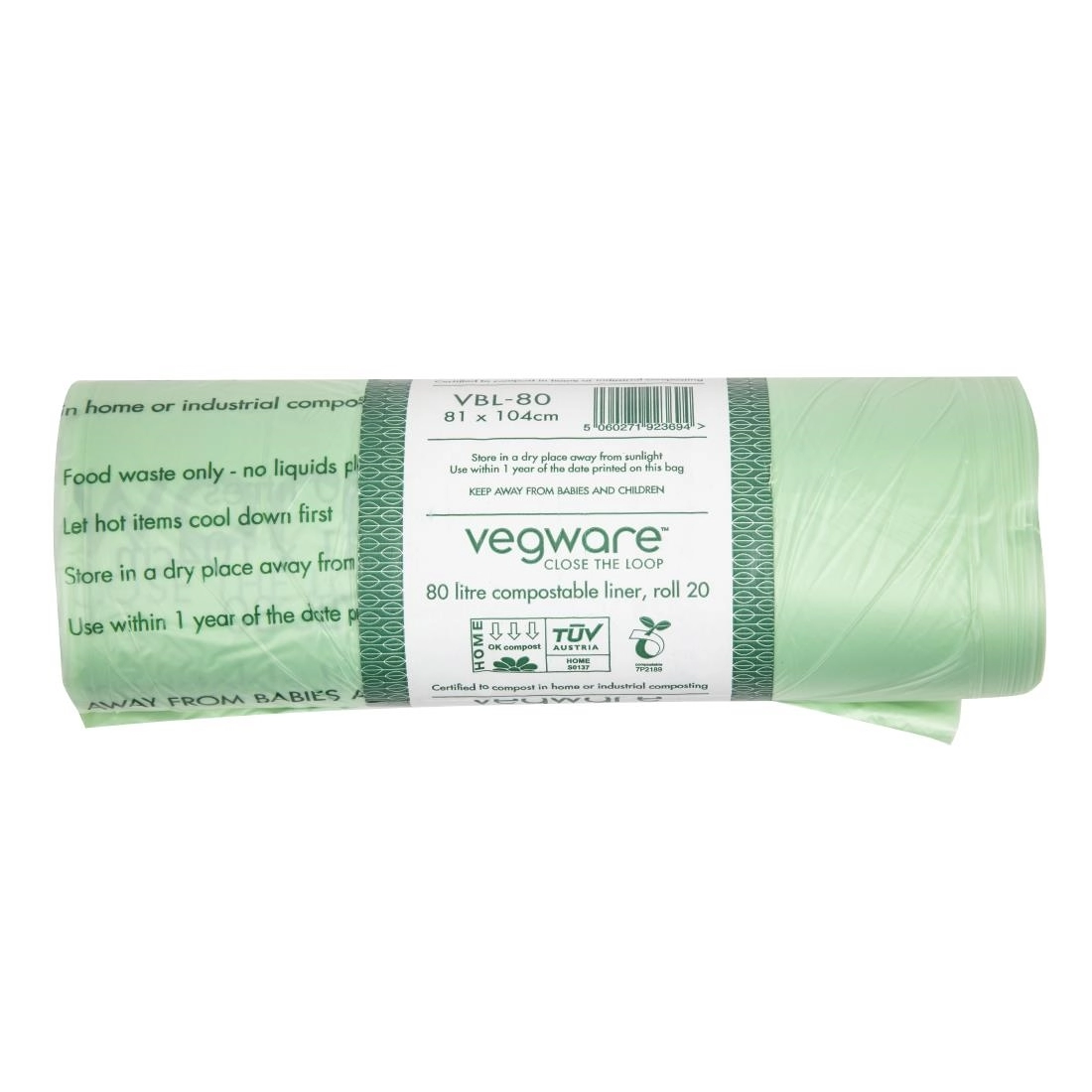 Vous pouvez acheter un Sacs poubelle compostables Vegware Biobag 80L (lot de 240) chez Supplierz BV