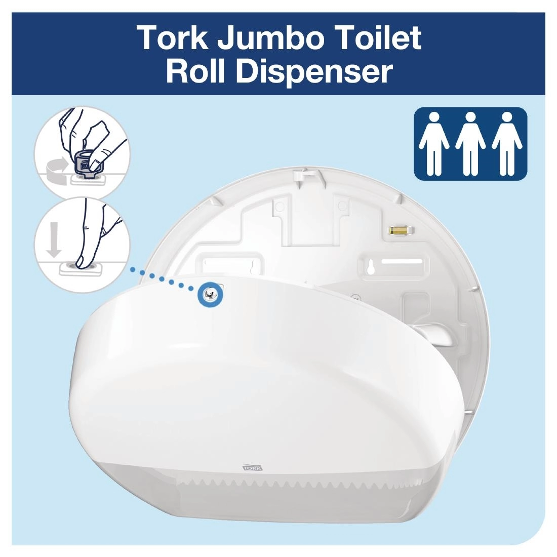 Vous pouvez acheter un Distributeur de papier toilette Jumbo Tork blanc chez Supplierz BV