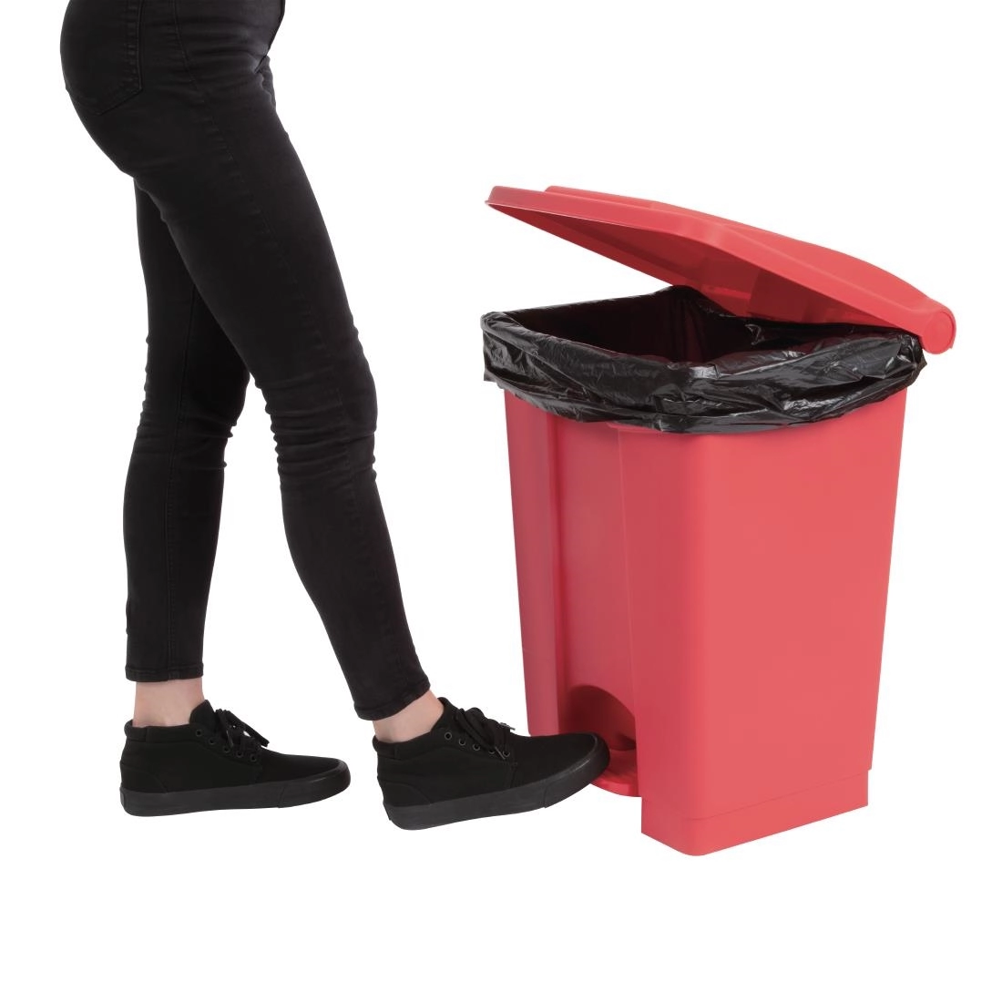 Vous pouvez acheter un Poubelle de cuisine à pédale Jantex rouge 45L chez Supplierz BV