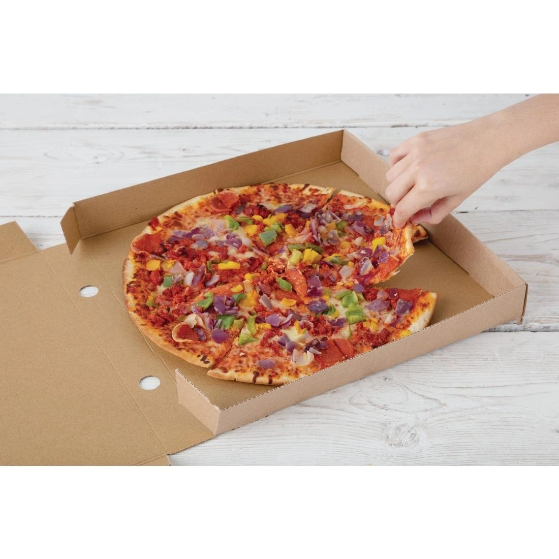 Een Fiesta Compostable composteerbare kartonnen pizzadoos 35cm (50 stuks) koop je bij Supplierz BV