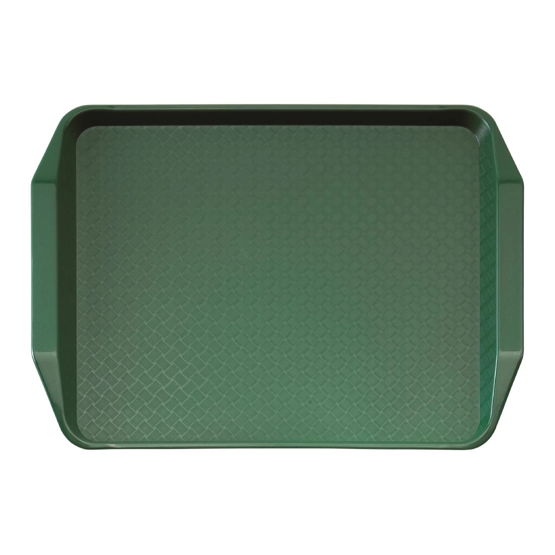 Een Cambro polypropyleen fastfood dienblad met handvatten groen 43x30cm koop je bij Supplierz BV