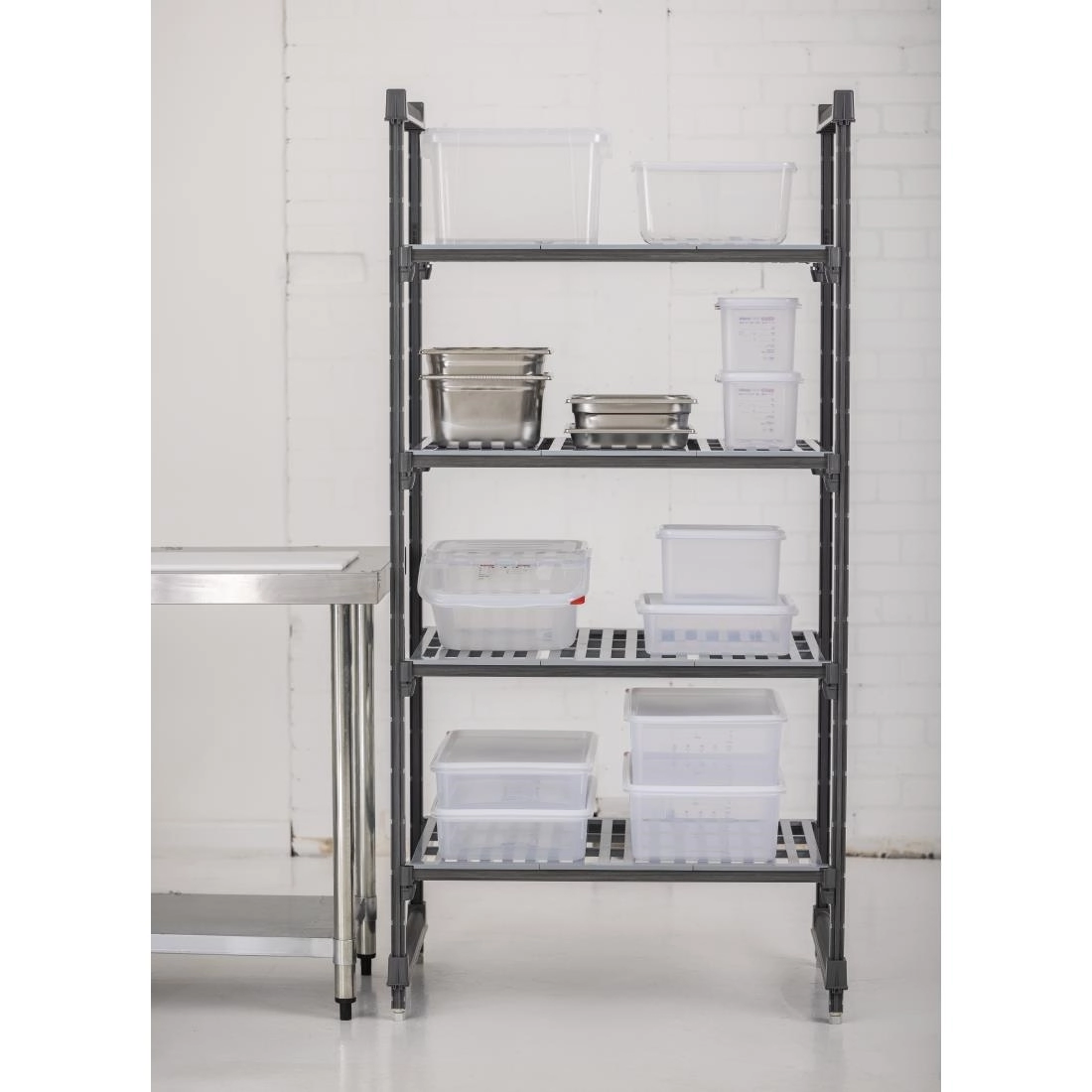 Buy your Cambro stelling 183cm hoog 4 planken - 54cm diep - 91,5cm breed at Supplierz BV