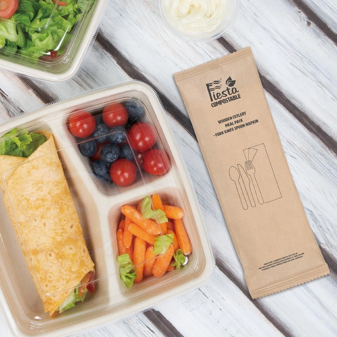 Buy your Fiesta Compostable houten bestekset (250 stuks) at Supplierz BV