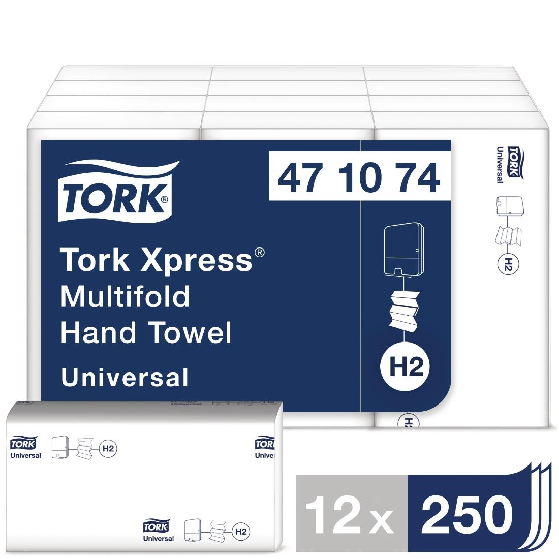 Een Tork Z-gevouwen handdoeken 1-laags wit (12 stuks) koop je bij Supplierz BV