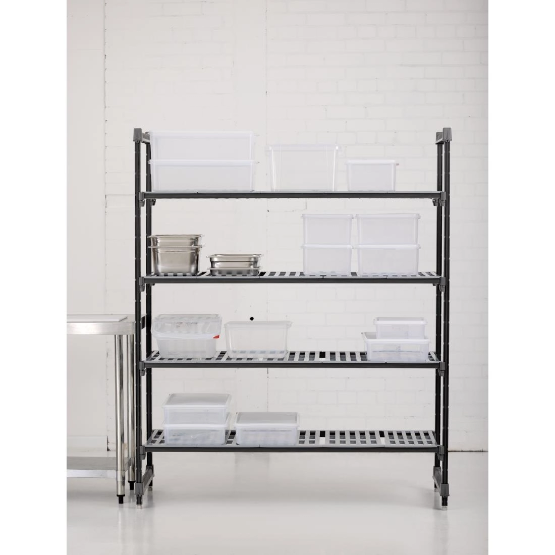 Buy your Cambro stelling 183cm hoog 4 schappen - 61cm diep - 152,5cm breed at Supplierz BV