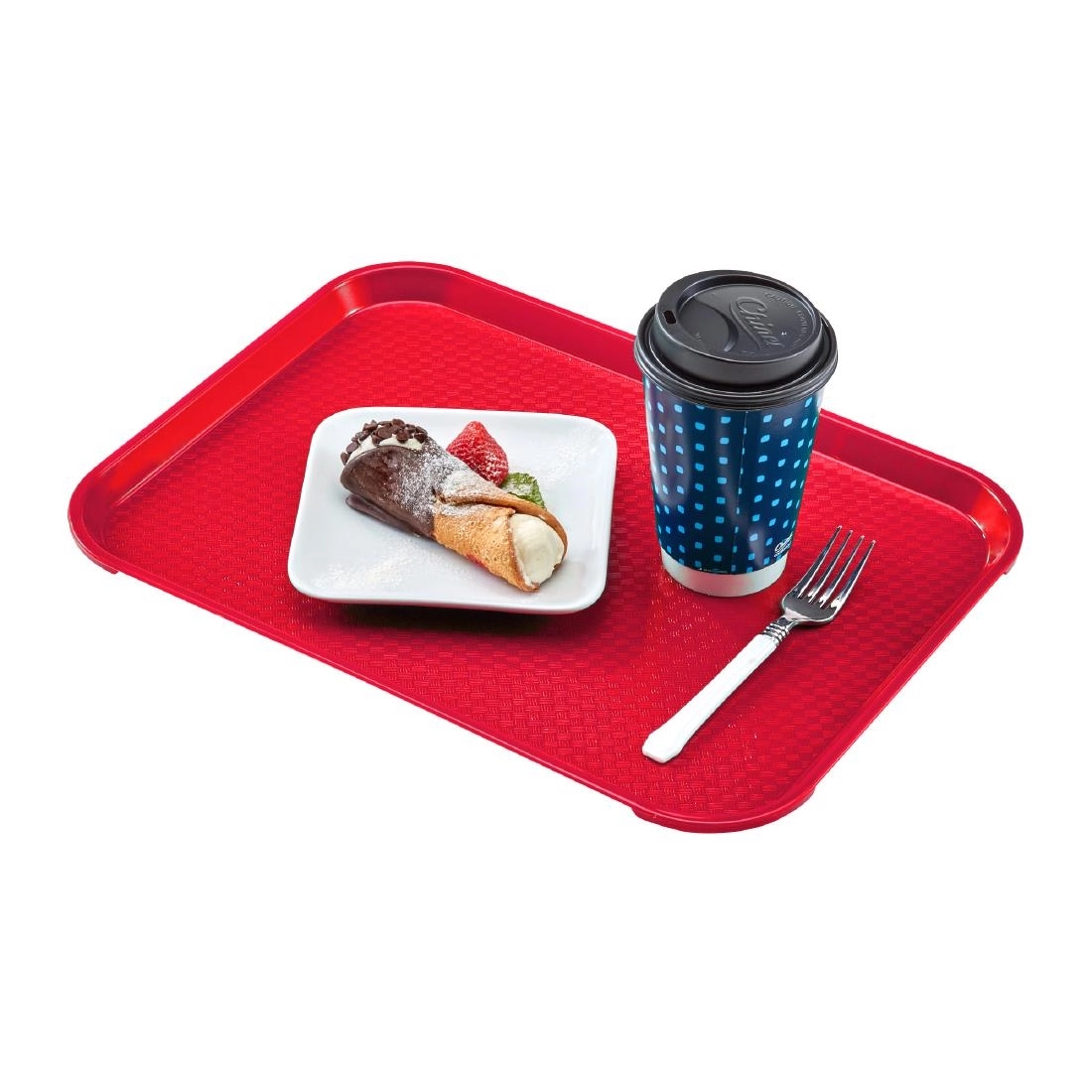 Vous pouvez acheter un Plateau en polypropylène Fast Food Cambro rouge 410 mm chez Supplierz BV