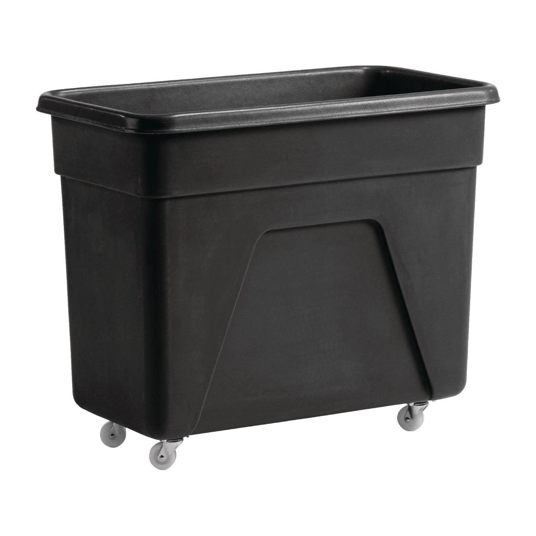 Een Zwarte polyethyleen trolley medium 67(H) x 81,5(B) x 45,5(D)cm koop je bij Supplierz BV